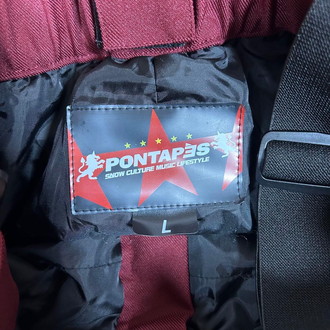 美品❗️PONTAPES スキーウェア　上下　スノボーウェア　花柄　Lサイズ