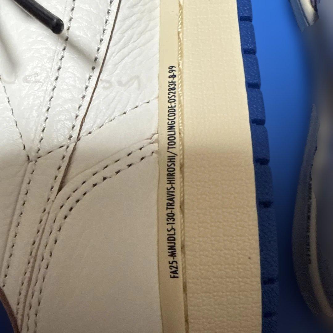 靴 Travis Scott fragment Jordan 1 Low 27.5