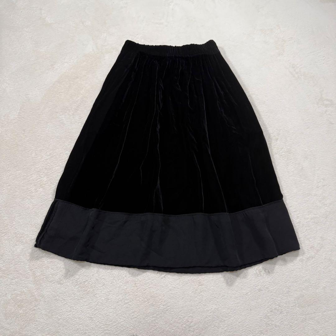 COMME des GARÇONS コムコム 切替 ベロア スカート
