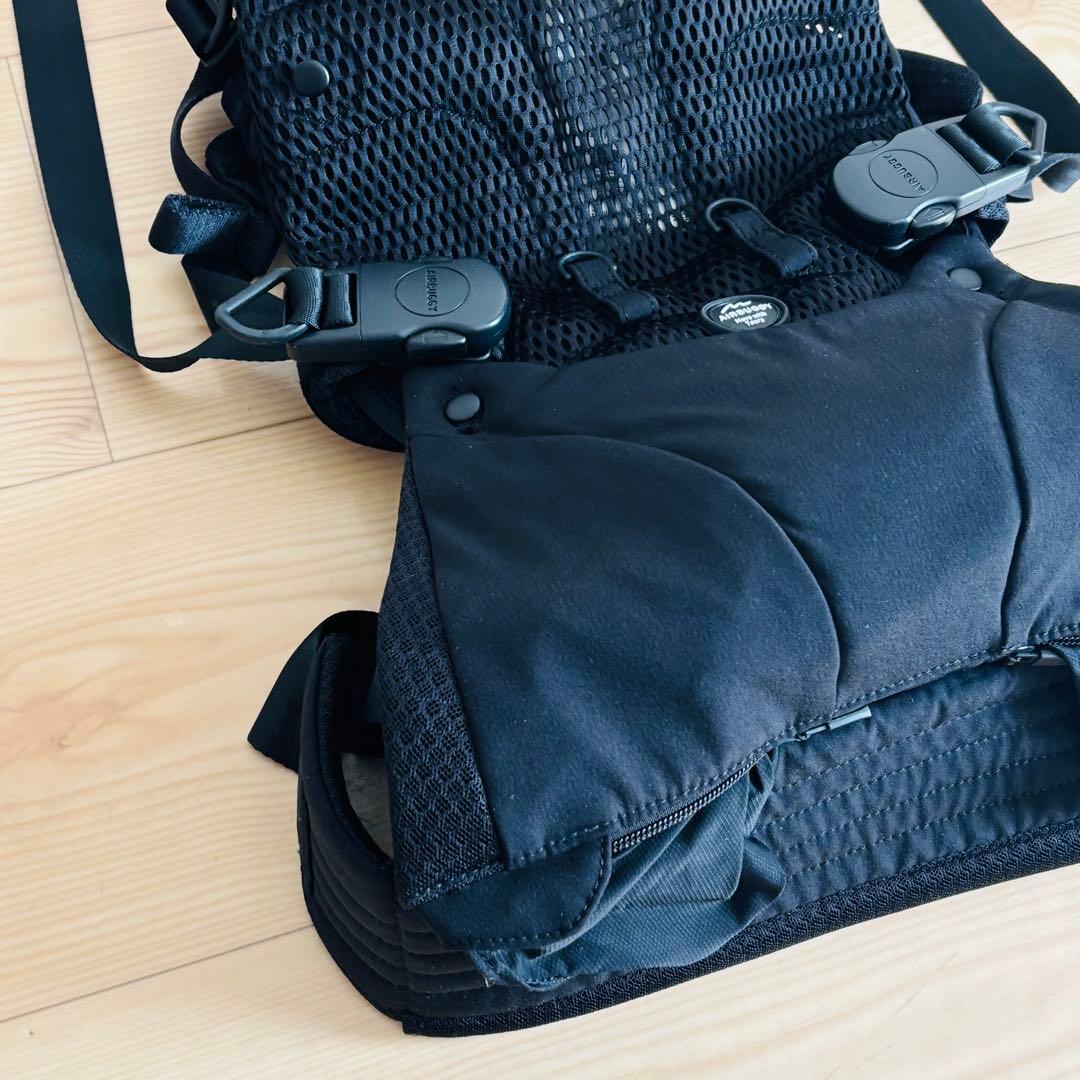 エアバギーベビーキャリアベーシックプラス　黒　美品　抱っこ紐　3way