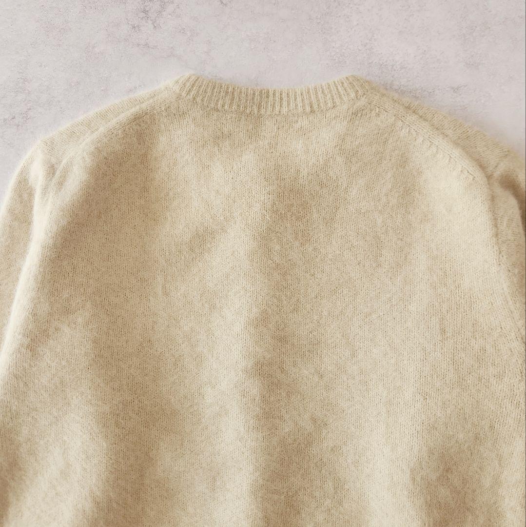 25AW フォックス カシミヤ ブレンド クルーネック カーディガン ライム