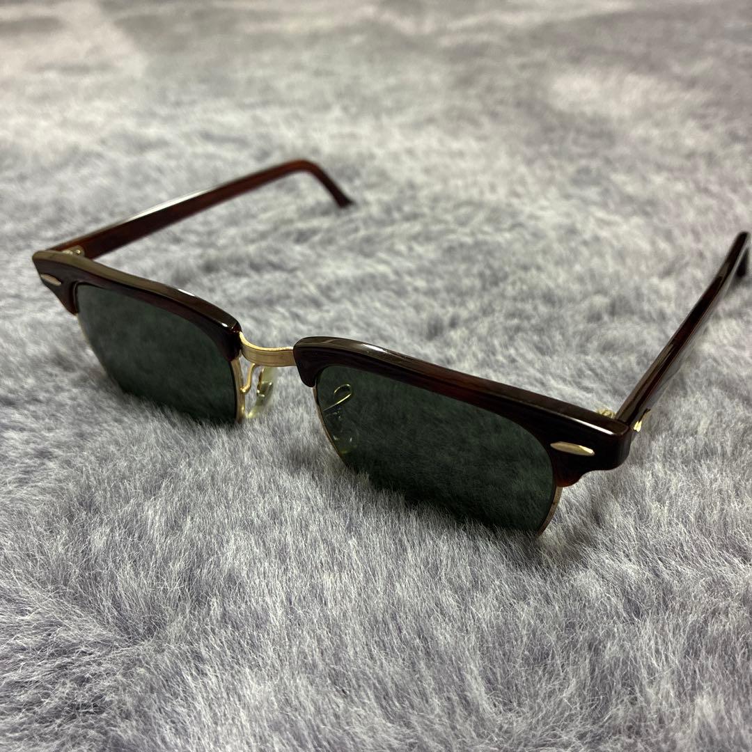 Ray-Ban Clubmaster ブラウン ゴールド サングラス　ボシュロム