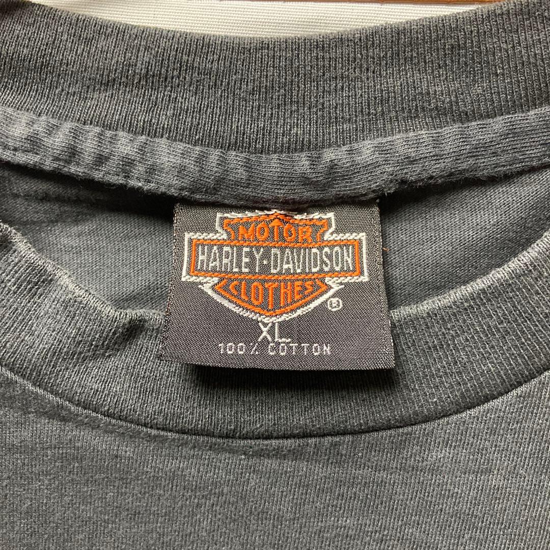 Harley-Davidson Tシャツ XLサイズ ブラック フレイムデザイン