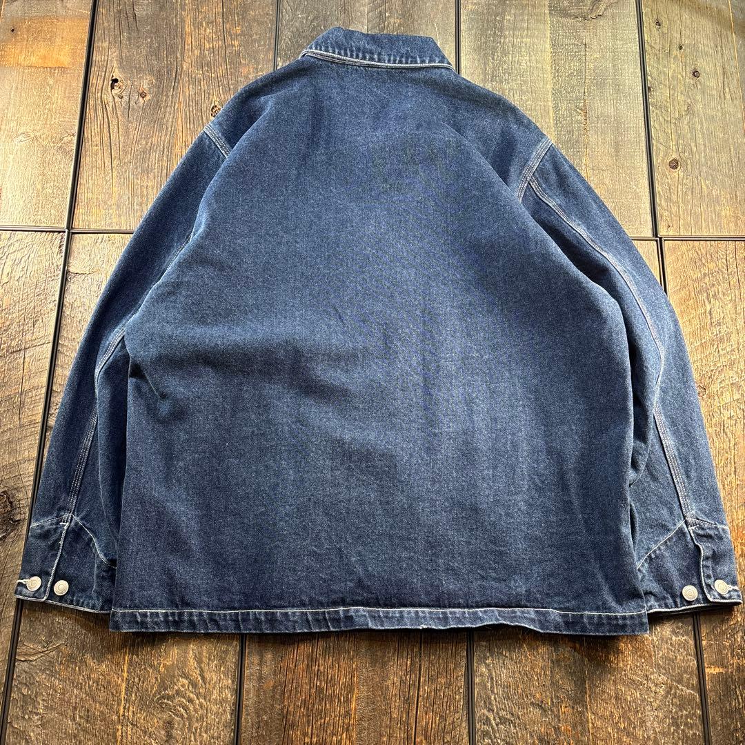 古着　カバーオール　濃いめ　グロスター　XL デニムジャケット