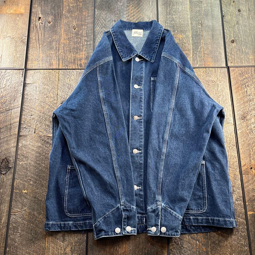 古着　カバーオール　濃いめ　グロスター　XL デニムジャケット