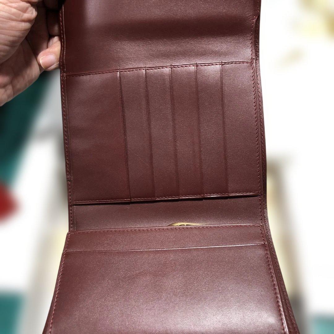 S*e様 13272 未使用カルティエ マストライン レザー 三つ折り財布 がま