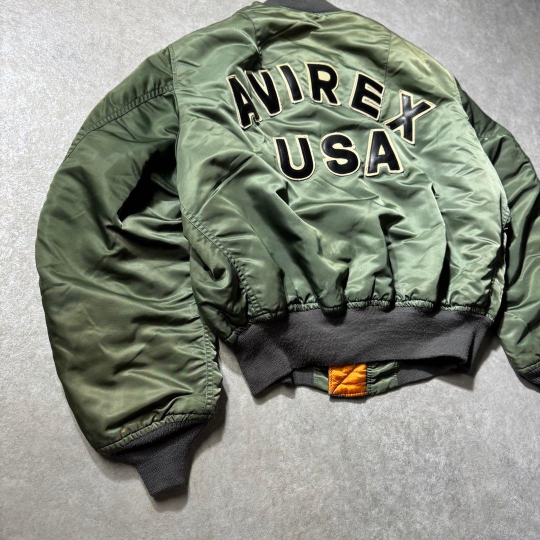 ジャケット・アウター 90s USA AVIREX MA-1 commercial logo MA1
