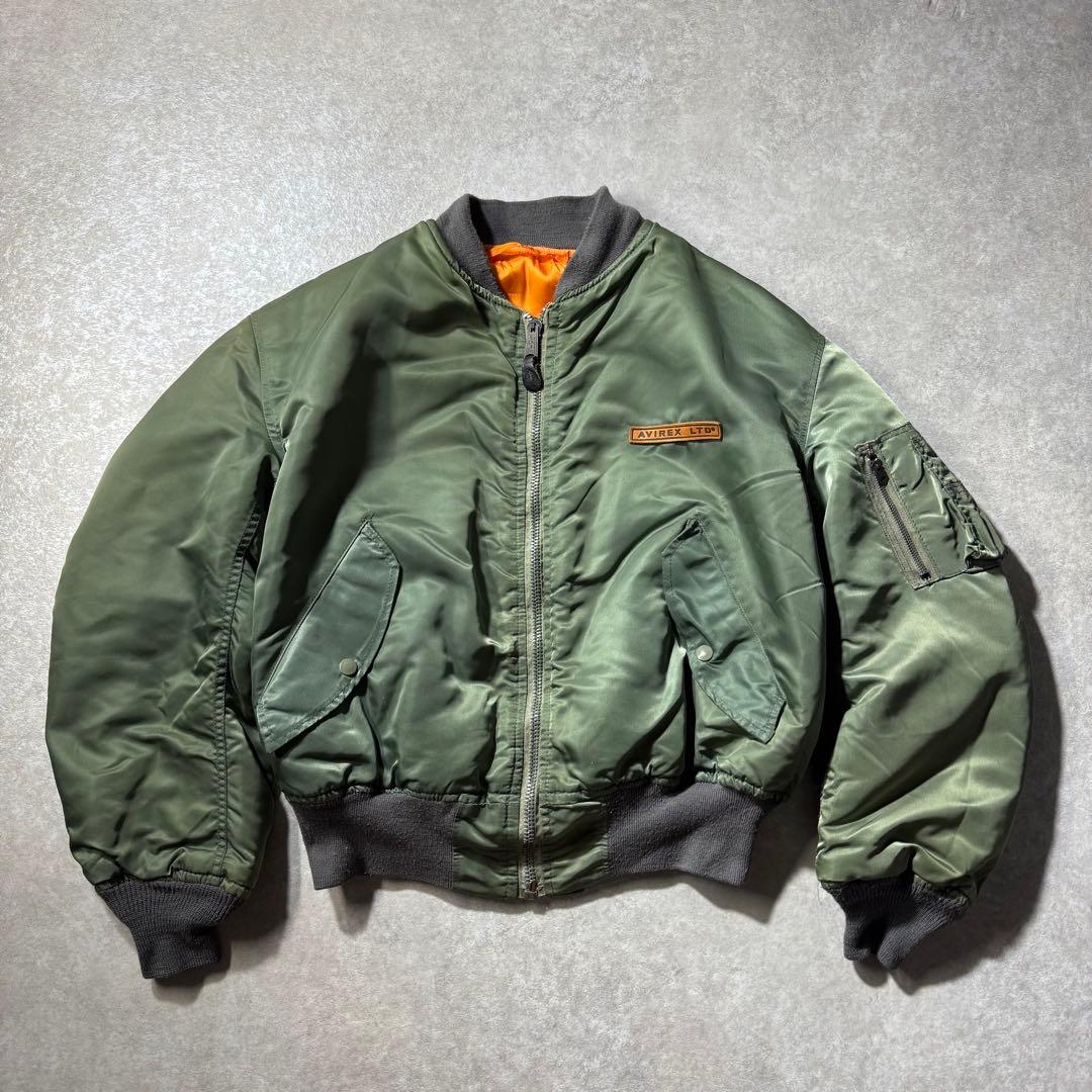 ジャケット・アウター 90s USA AVIREX MA-1 commercial logo MA1