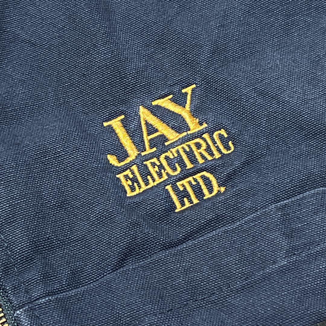【KK】ダックベスト00sカナダ製ネイビーフェード2XL企業刺繍Y2K古着
