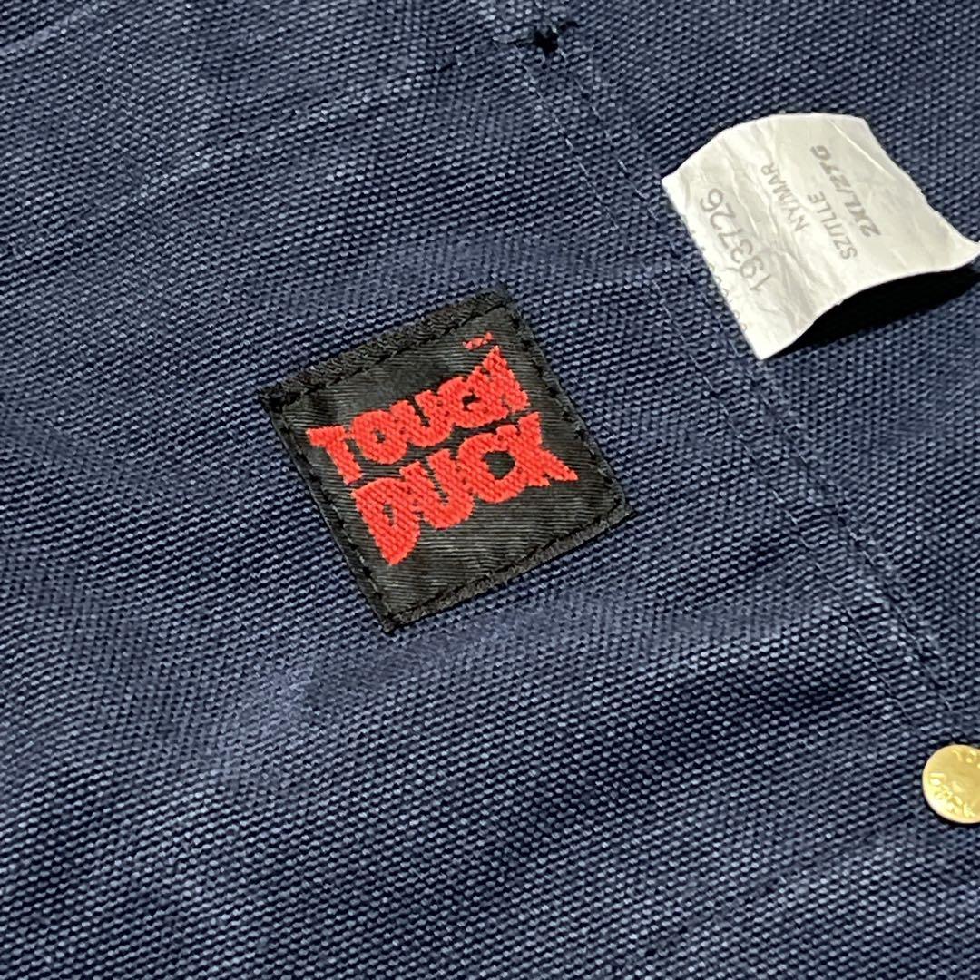 【KK】ダックベスト00sカナダ製ネイビーフェード2XL企業刺繍Y2K古着
