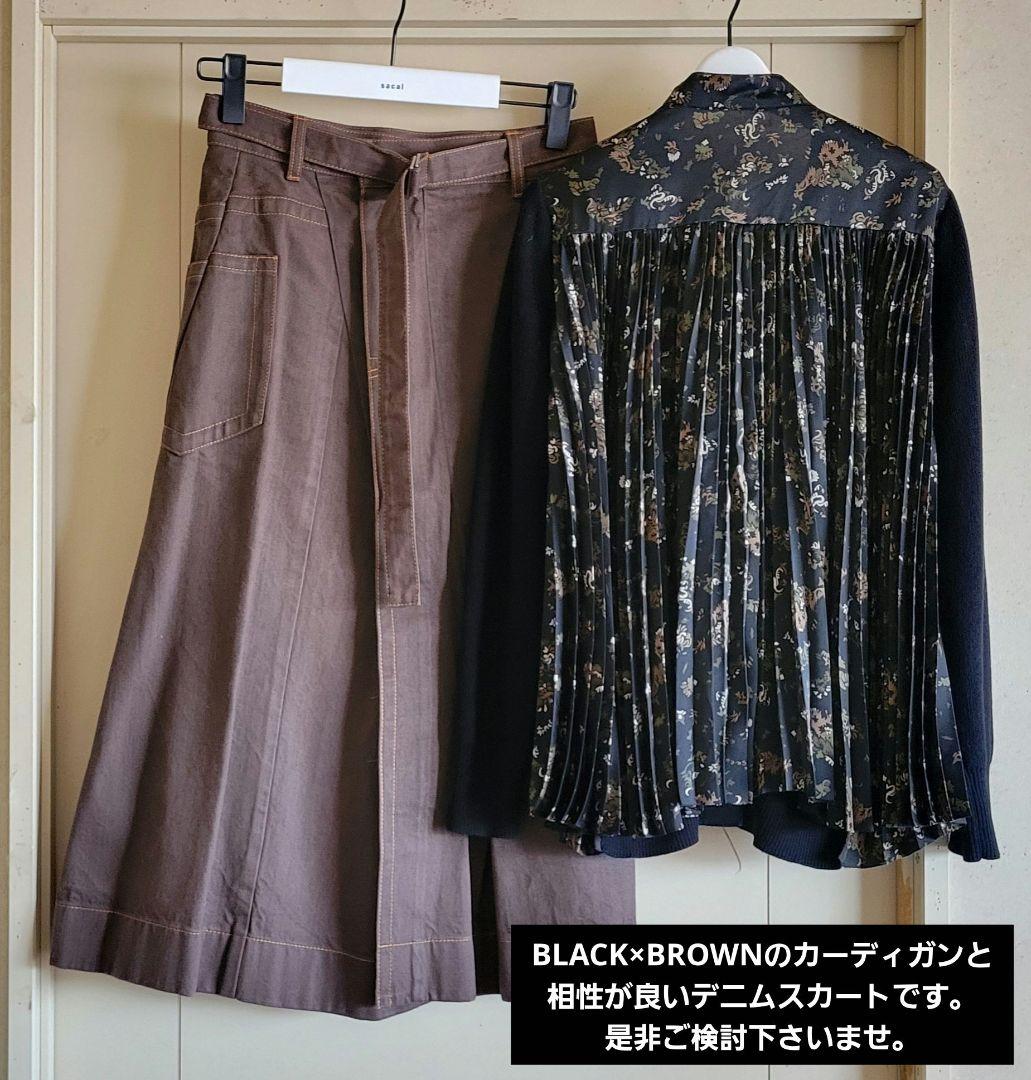 sacai 21AW 美品 53,000円程 バックプリーツ カーディガン