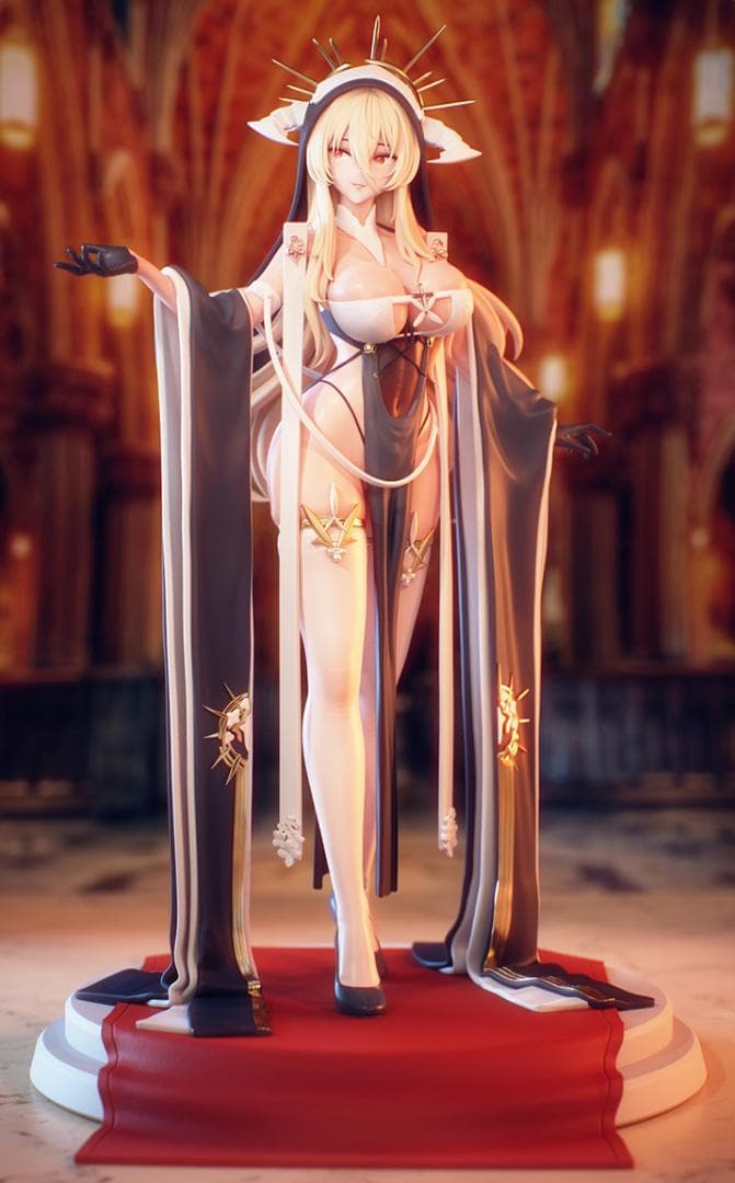 K*u様 25ｃｍ　インプラカブル 1/7 アズールレーン ガレキ 未塗装未組立