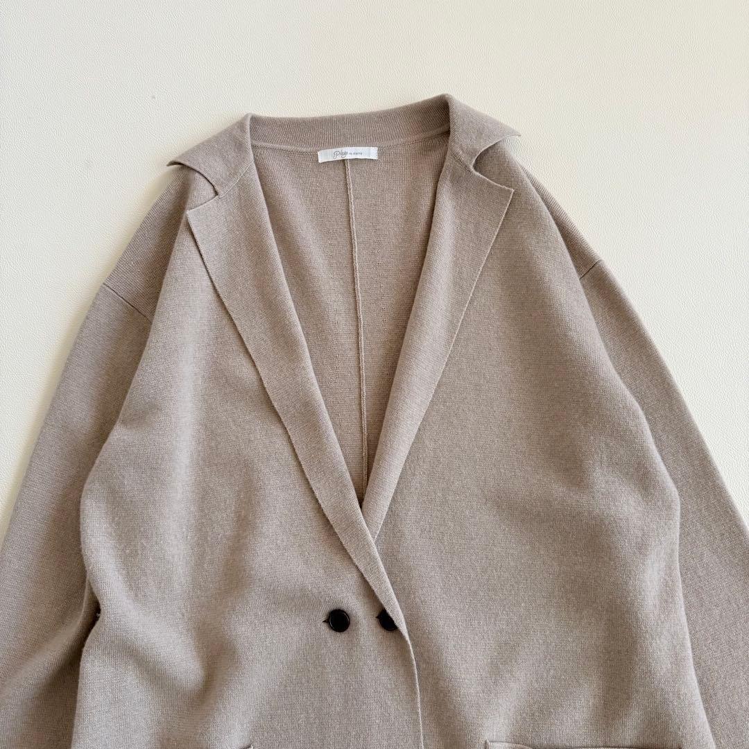 プラージュ　ミラノリブニットジャケット　カシミヤ混　ダブル