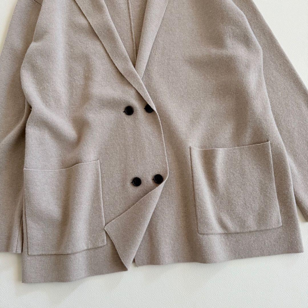 プラージュ　ミラノリブニットジャケット　カシミヤ混　ダブル