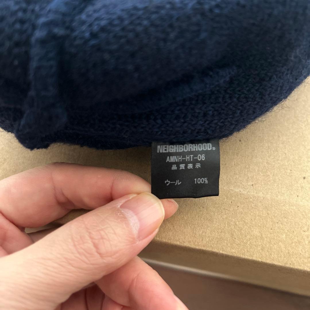NEIGHBORHOOD ニット帽 つば付き ネイビー