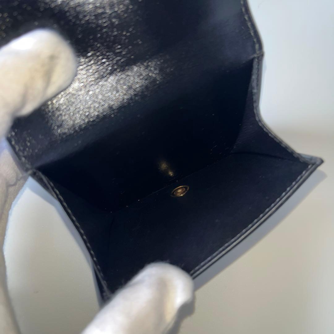 ジルサンダー　TINY WALLET　三つ折り財布　レザー　黒　ブラック　ロゴ