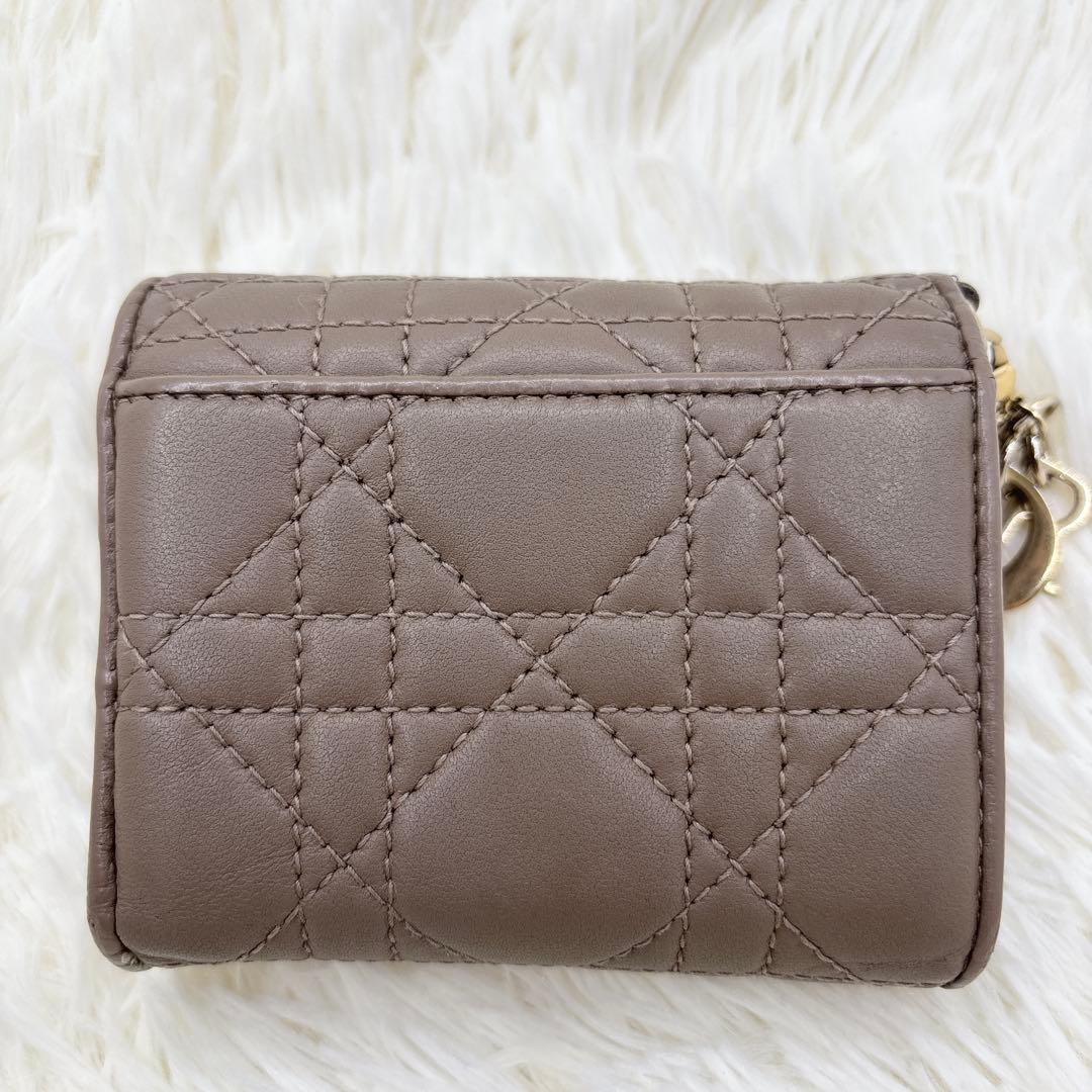 付属品完備✨ディオール カナージュ ロータスウォレット 三つ折り財布 ベージュ