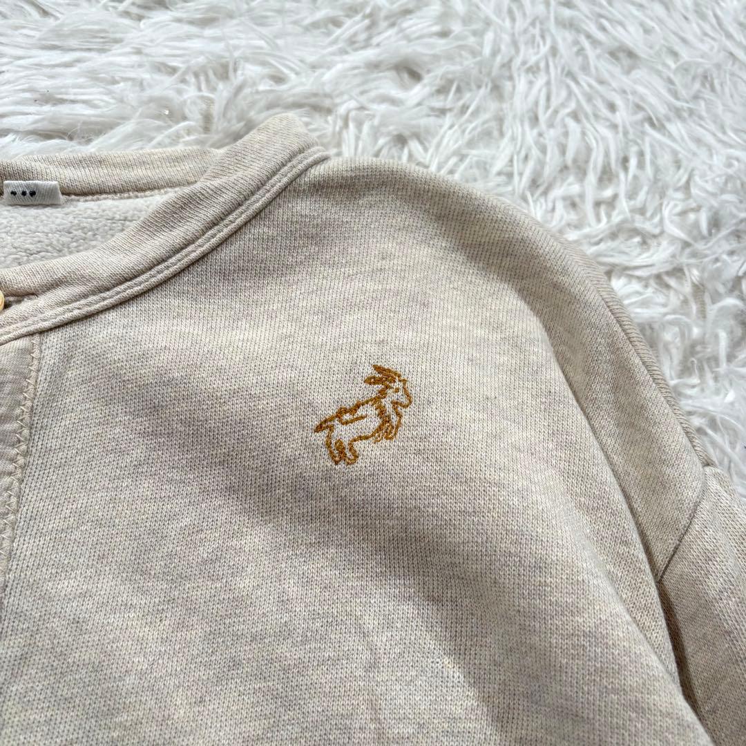 45R ぷくぷく裏毛のカーディガン　スウェット生地　ゴードン君 刺繍　3サイズ