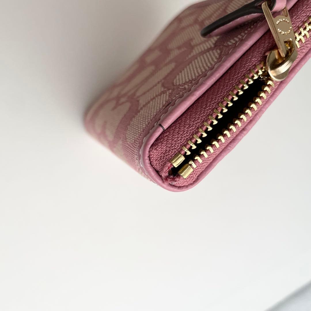 コーチ COACH 折り財布 スモールウォレット シグネチャー ピンク 新品保管