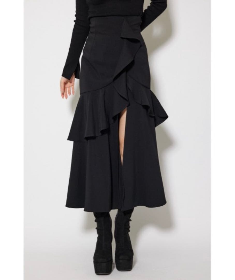 美品✨rienda フリルスリットハイウエストスコートショートパンツ