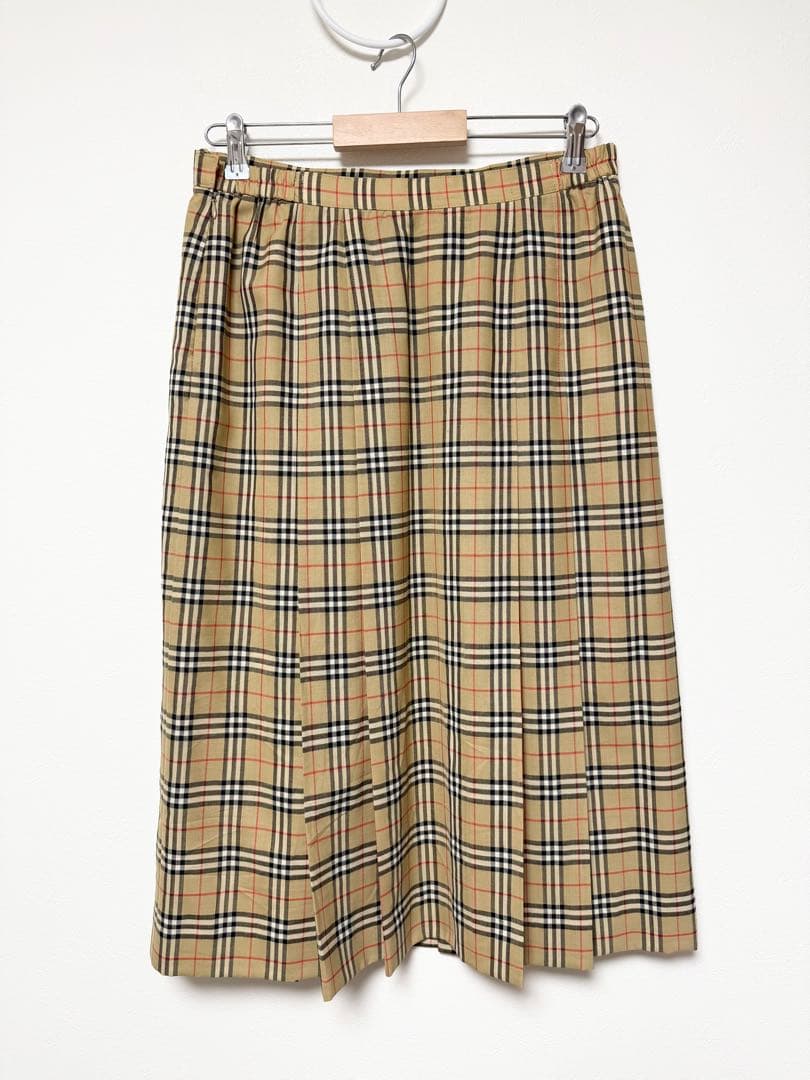 バーバリー プリーツ スカート ノバチェック ロング 2XL 大きいサイズ