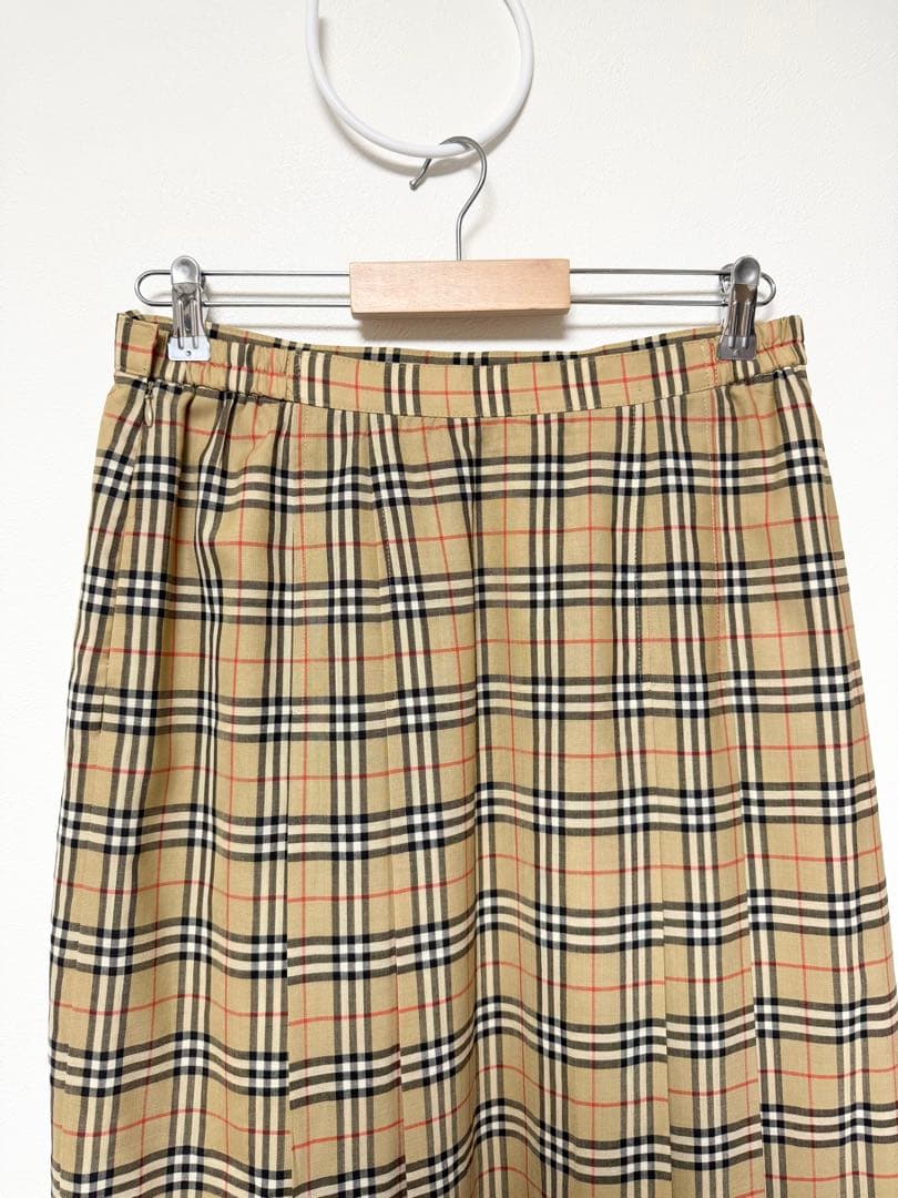 バーバリー プリーツ スカート ノバチェック ロング 2XL 大きいサイズ