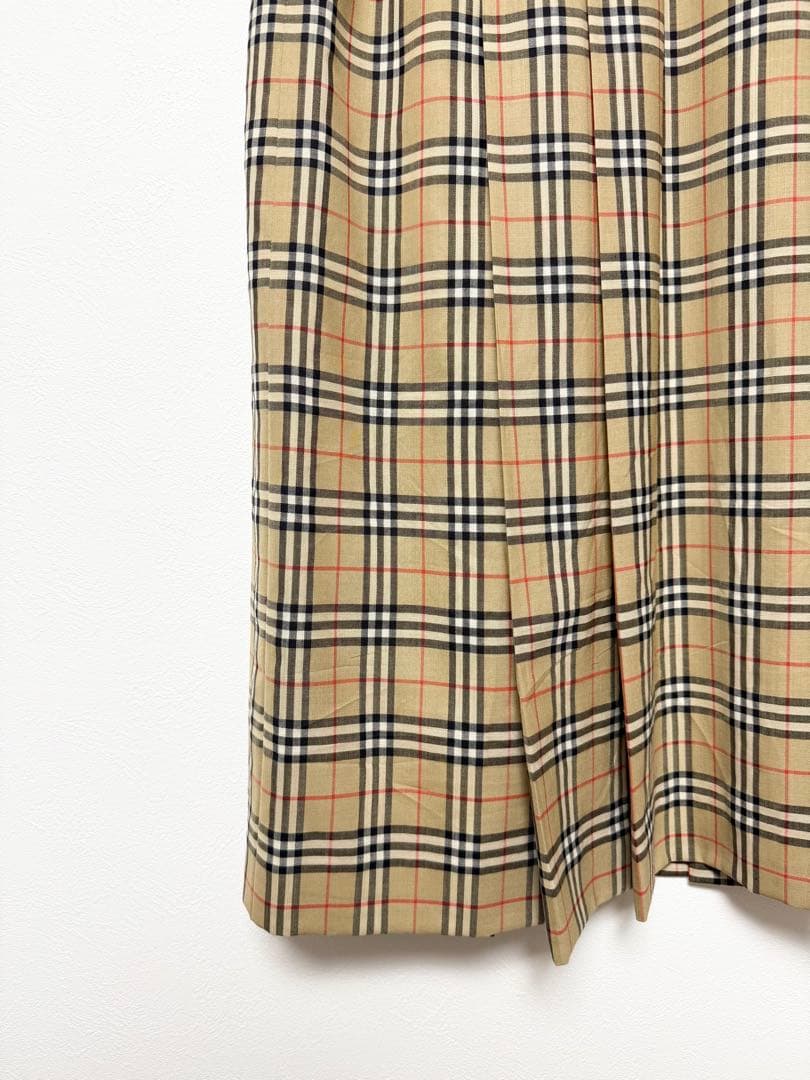 バーバリー プリーツ スカート ノバチェック ロング 2XL 大きいサイズ