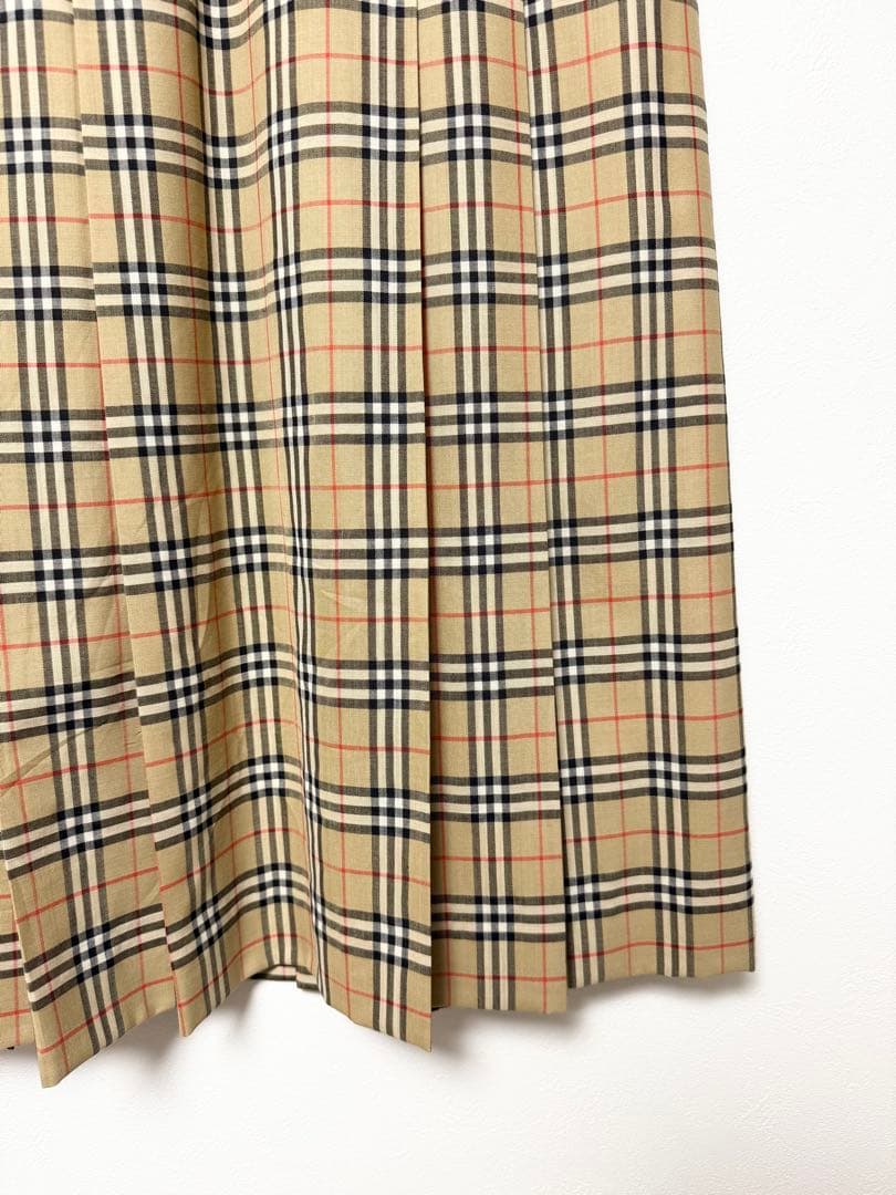 バーバリー プリーツ スカート ノバチェック ロング 2XL 大きいサイズ