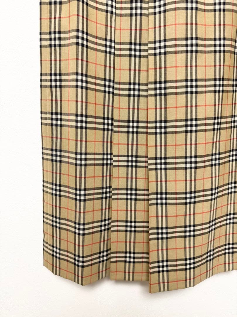 バーバリー プリーツ スカート ノバチェック ロング 2XL 大きいサイズ
