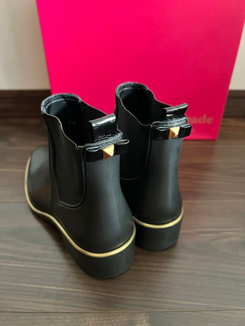 kate spade ブラックショートブーツ