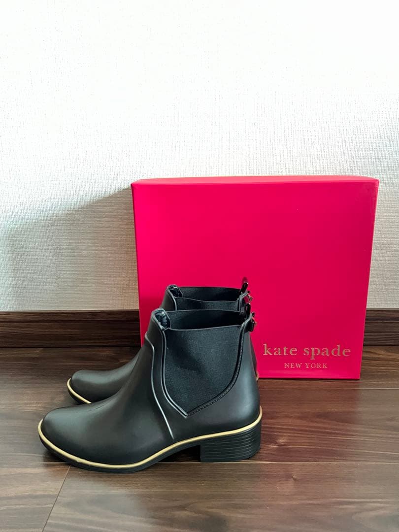 kate spade ブラックショートブーツ