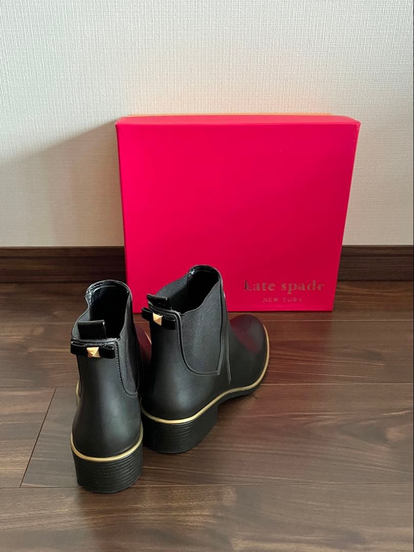 kate spade ブラックショートブーツ