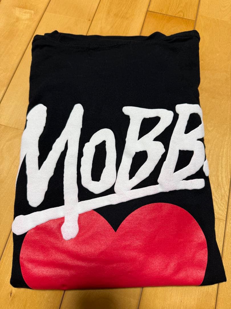 トップス HEART DRIP L/S T-SHIRT -BLACK-(XL) MOBB