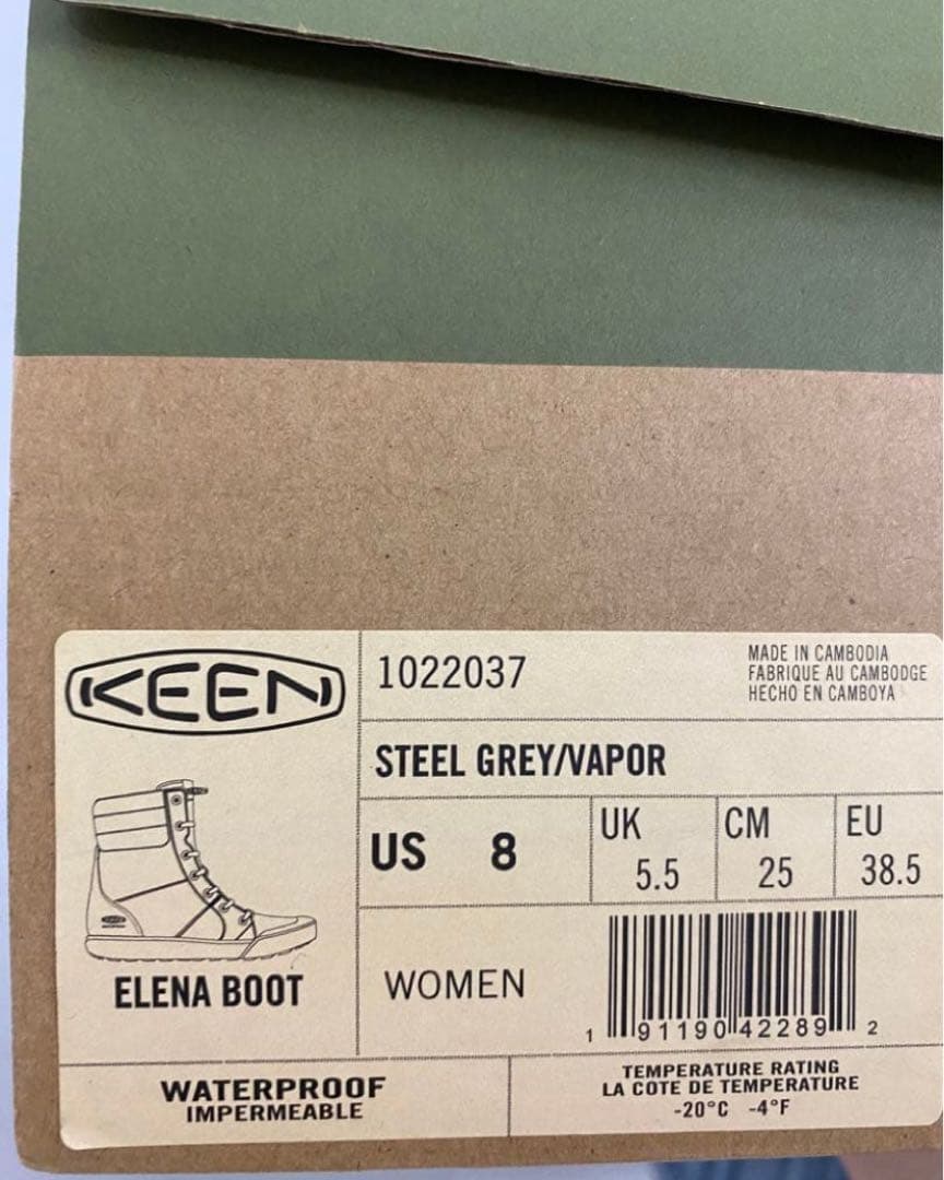 【即日発送】25cm KEEN ELENA MID ショートブーツ 防寒 防水