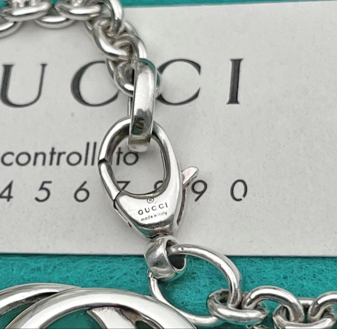 美品　GUCCI インターロッキングダブルチェーンネックレス