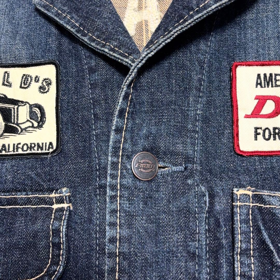 Dickies ディッキーズ デニム カバーオール チェーンステッチ Ｌ
