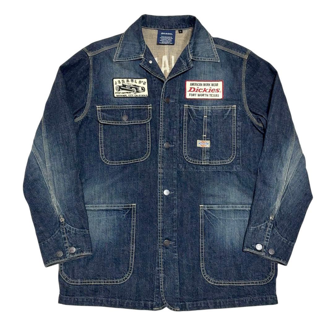 Dickies ディッキーズ デニム カバーオール チェーンステッチ Ｌ