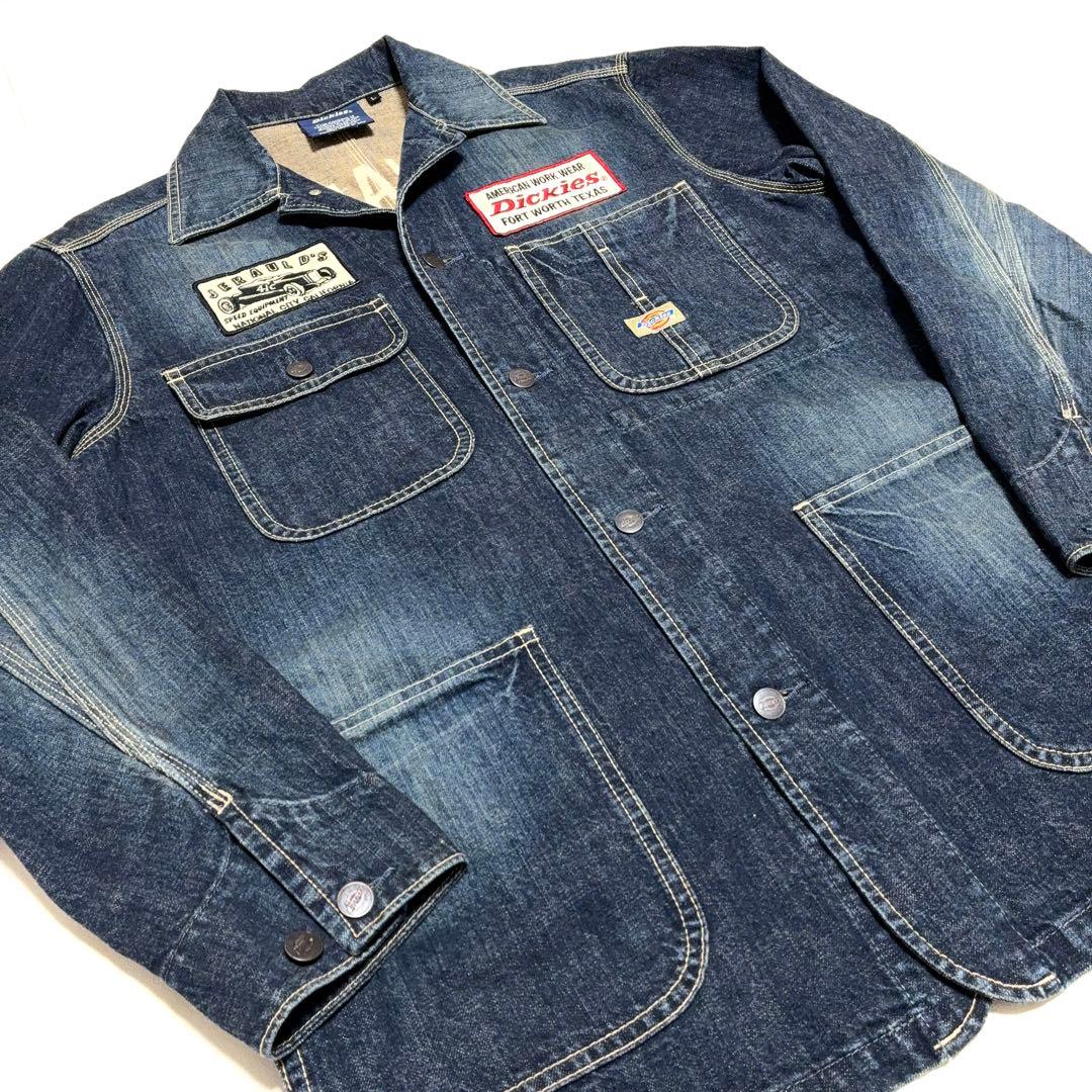 Dickies ディッキーズ デニム カバーオール チェーンステッチ Ｌ