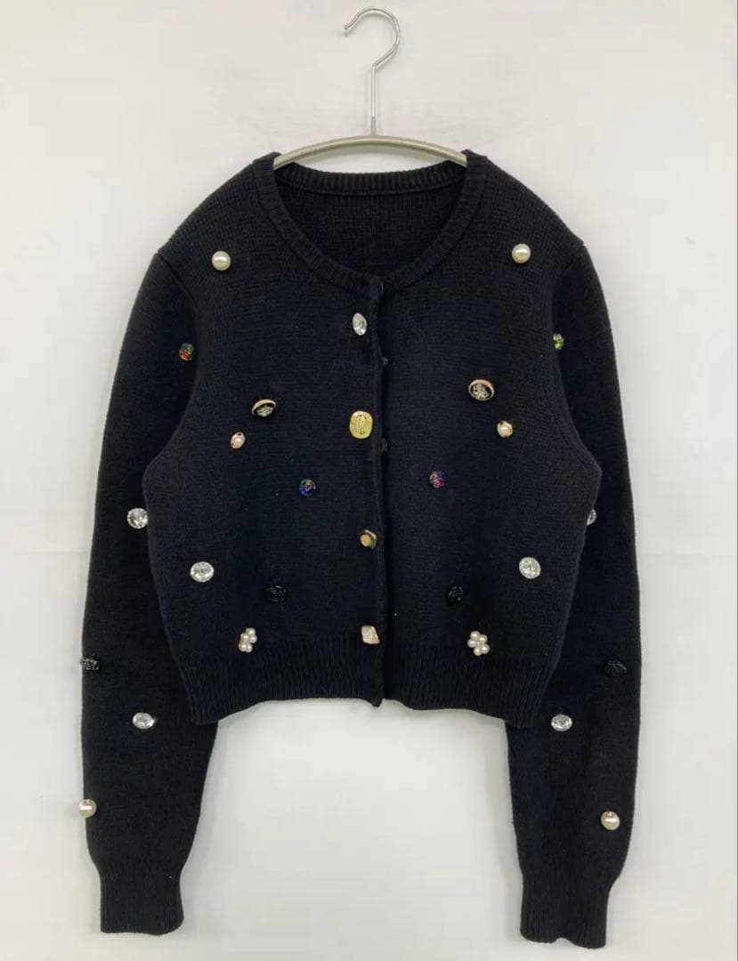 トップス AMERI TWINKLE BIJOU SHORT KNIT TOP