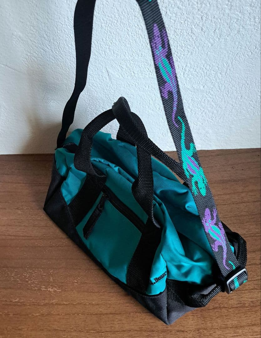 【極美品、希少】L.L.Bean エルエルビーン　ドラムバッグ　ヤモリ柄　90s