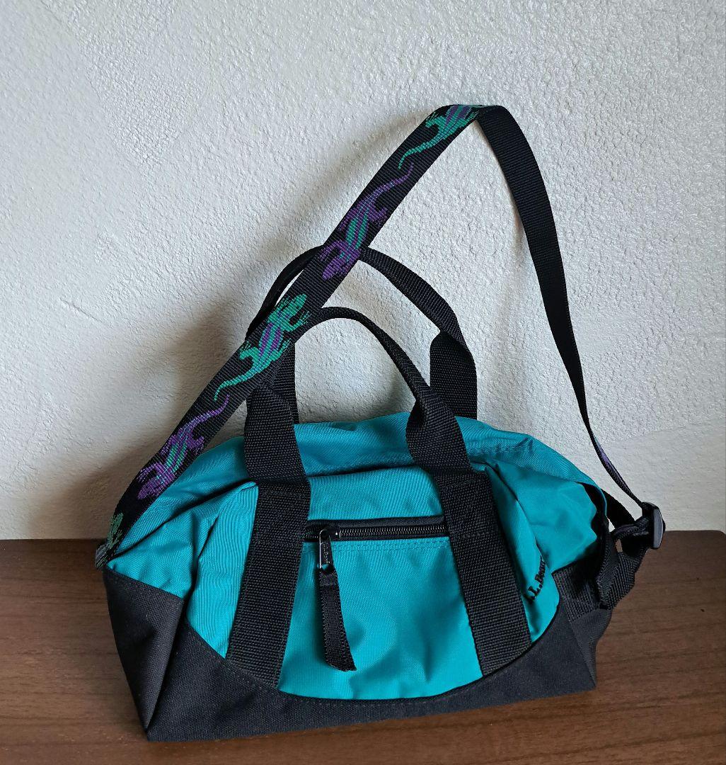 【極美品、希少】L.L.Bean エルエルビーン　ドラムバッグ　ヤモリ柄　90s