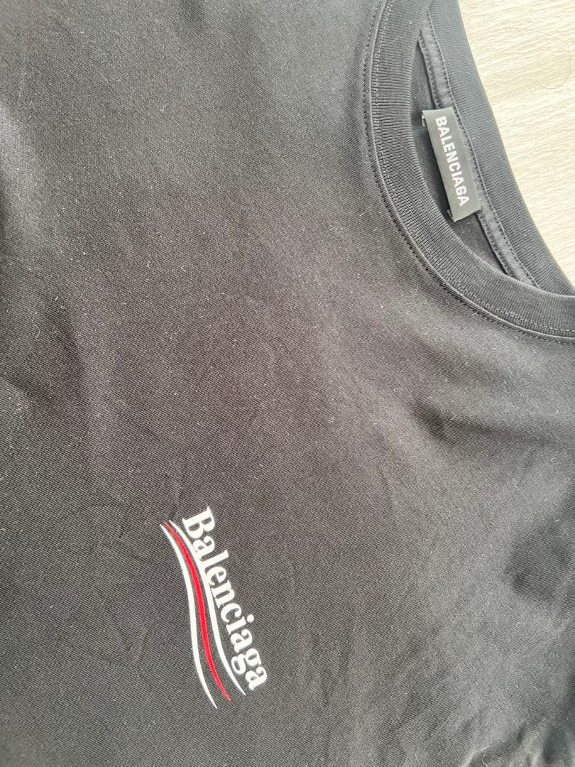 【ほぼ未使用】Balenciaga ロゴ Tシャツ ブラック　L