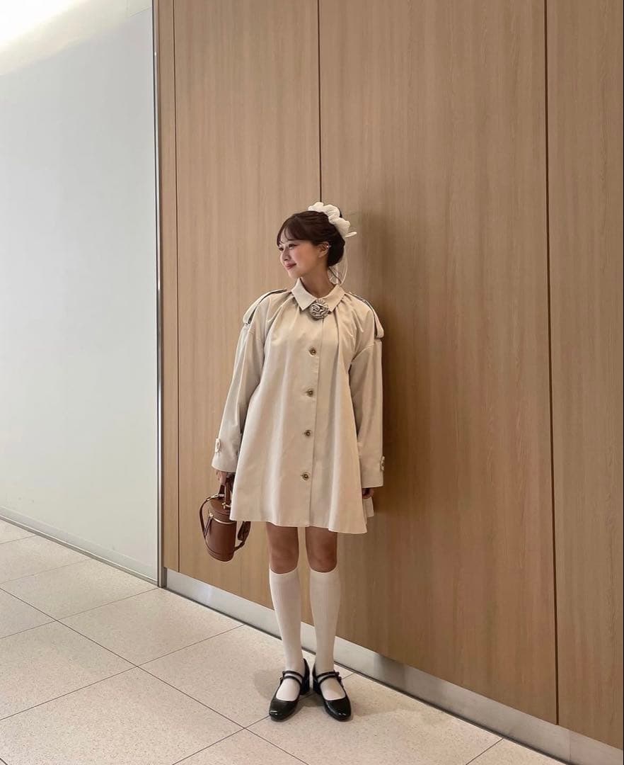 ジャケット・アウター muguet rose midi trench coat