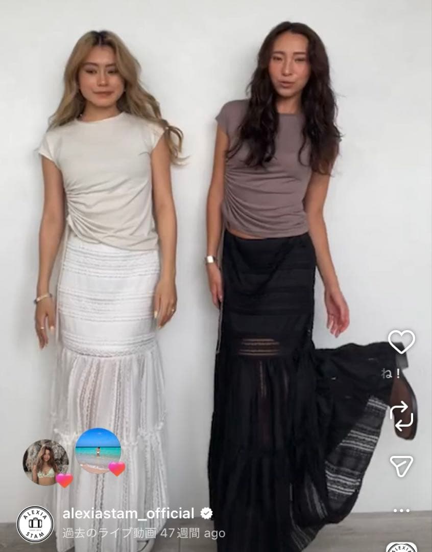 アリシアスタン　レース　ロング　スカート　編み　グラムリップス ビキニ　水着