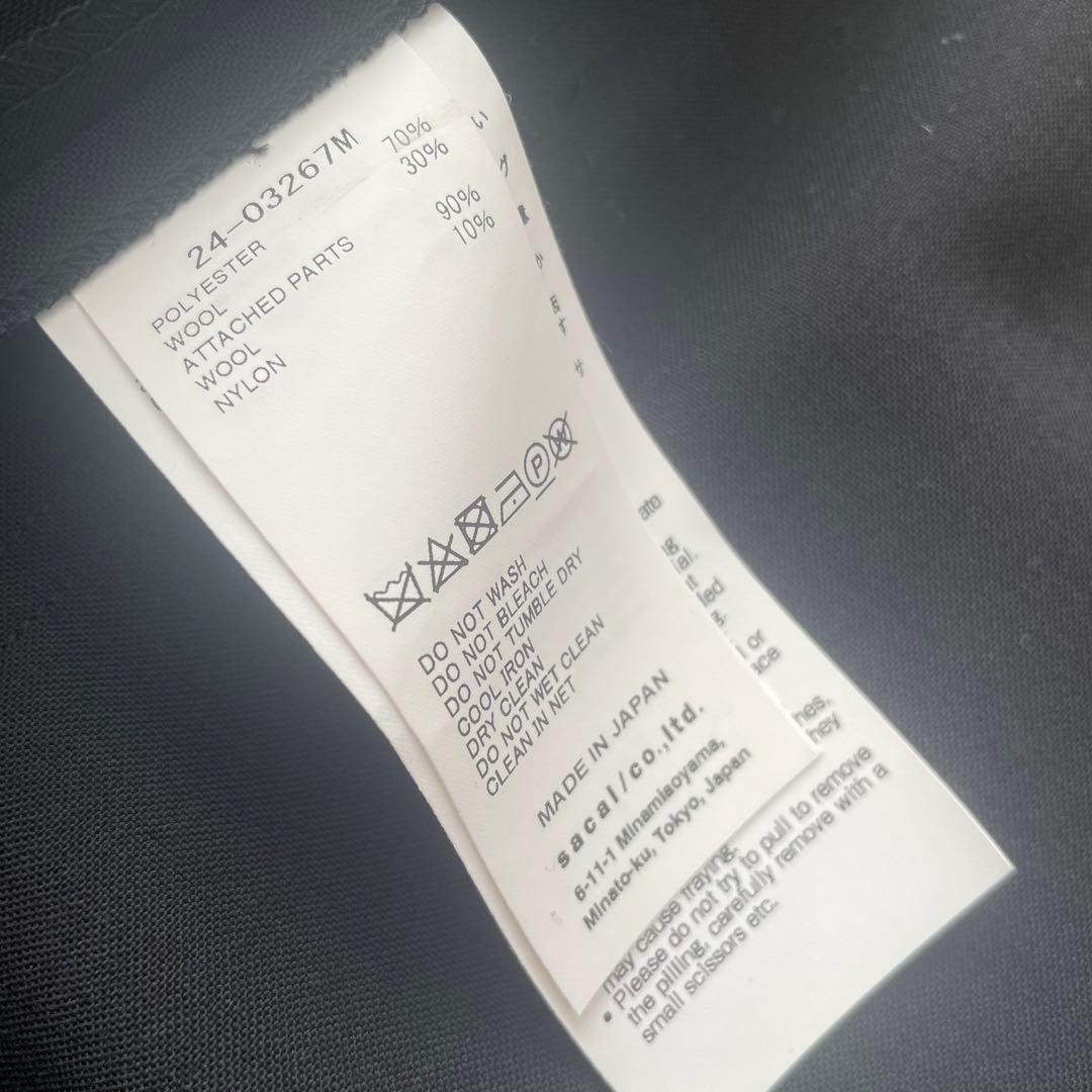 sacai Suiting Jacket ブラック 2 サカイ
