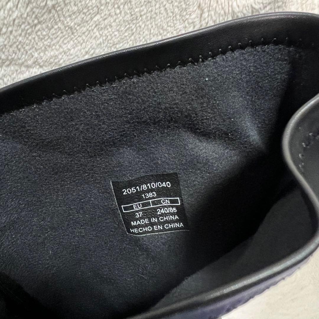 【美品】ZARA ロングブーツ ブラック 37 24cm レザー　ニーハイ　厚底