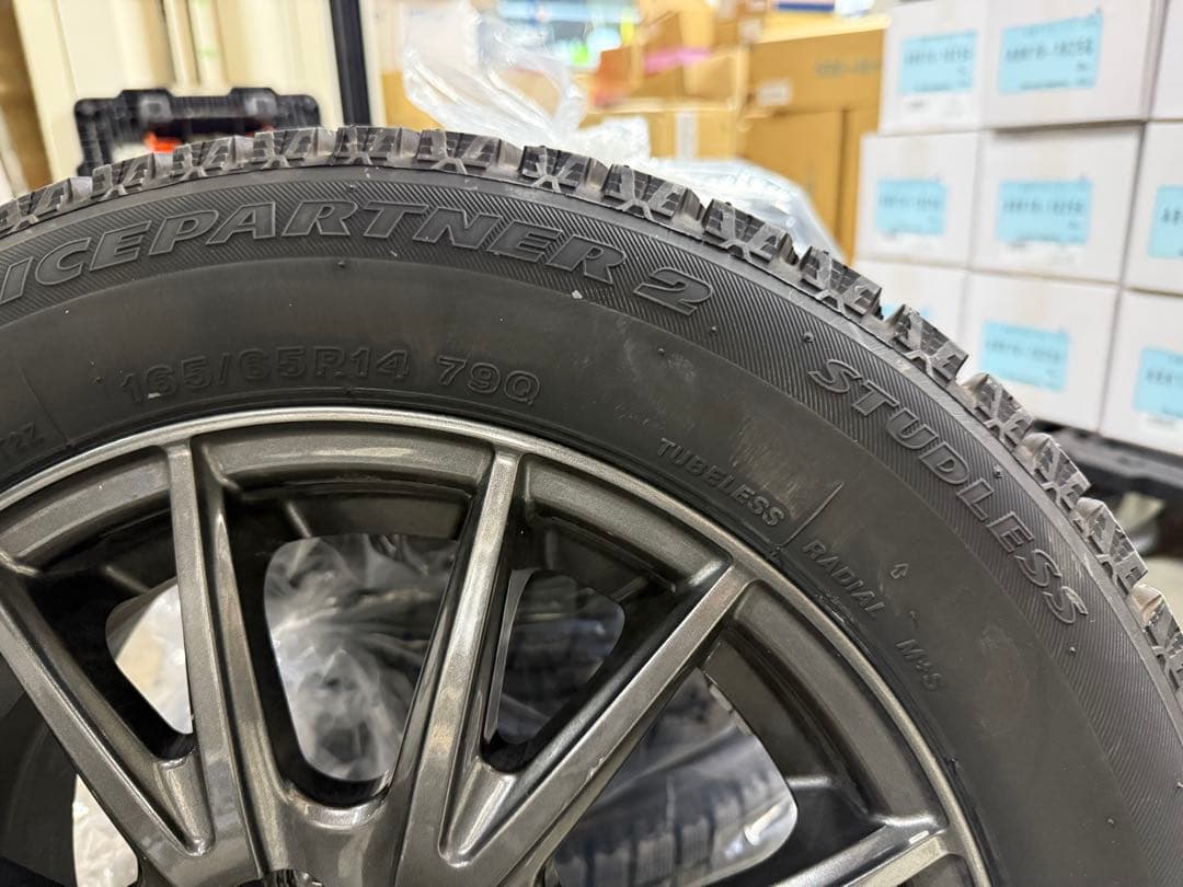 アルミホイール付スタッドレス　ブリヂストン　 165/65R14 4本