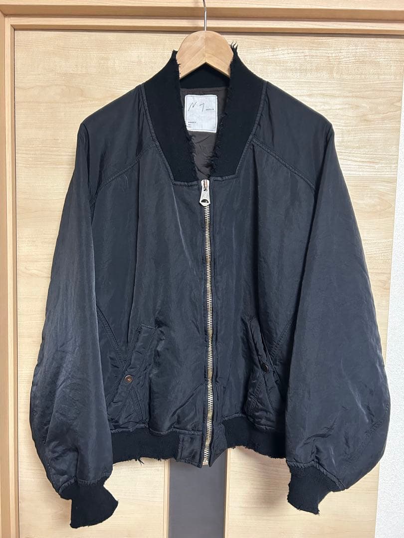 ANCELLM 25AW FADED BOMBER JACKET黒1