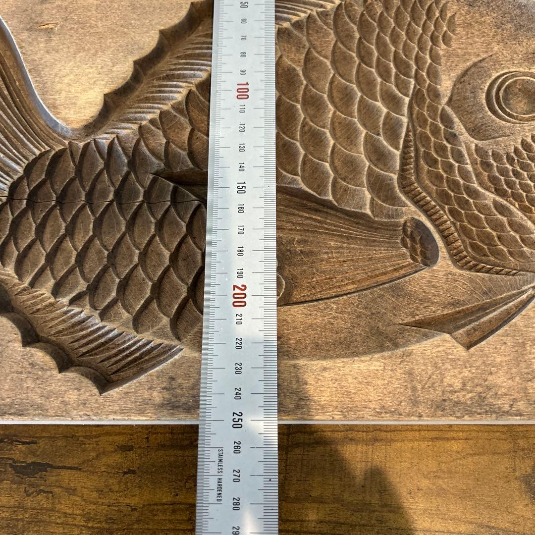 昭和 レトロ　木製鯛菓子木型和菓子木 型大型 57cm 古道具