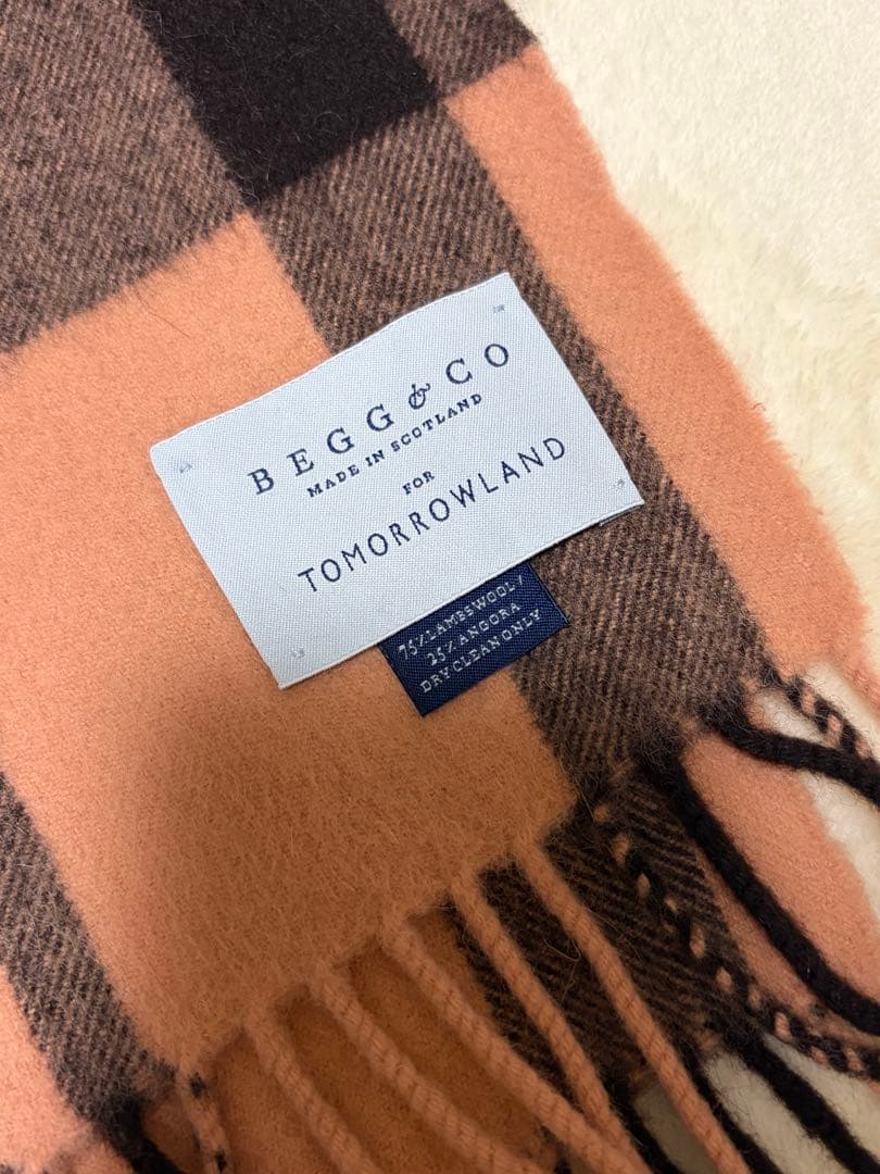 BEGG×TOMORROWLAND チェック柄ストール